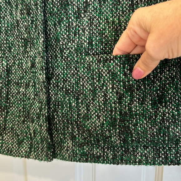 Kasper Green and Black Tweed Blazer w/ Hodden Front Snaps Front Pockets sz. 10P - Picture 6 of 12
